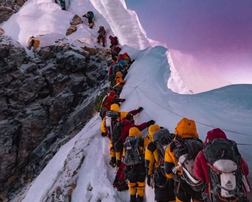 The Hillary Step on Mount Everest