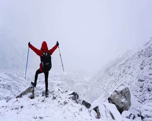 Snowing around khumbu