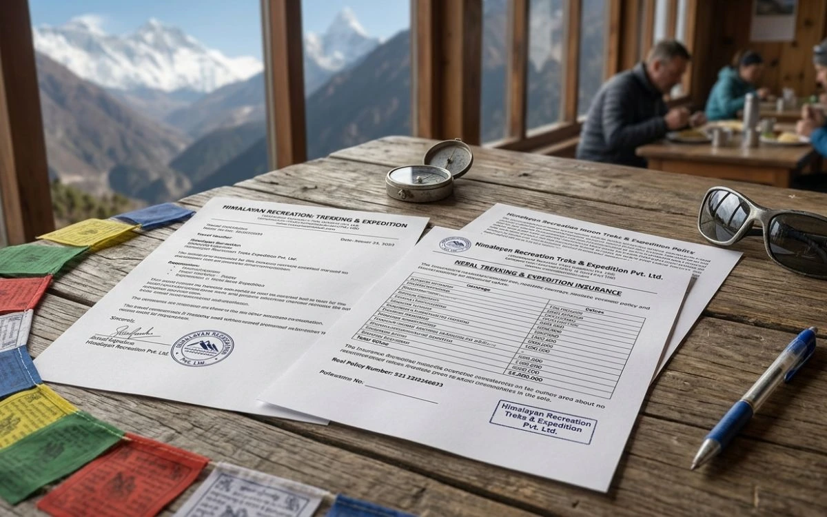 Sample photo of a travel insurance in Nepal