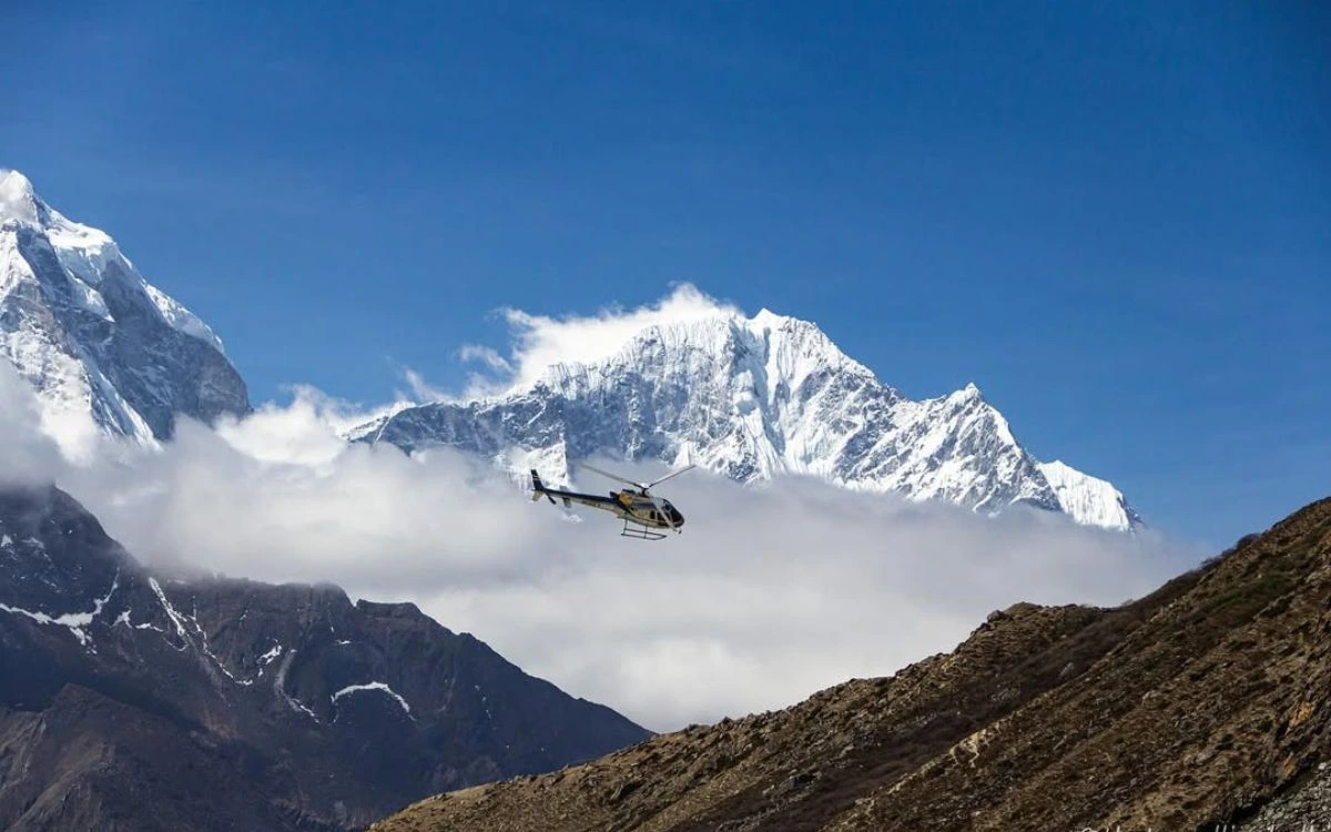 Helicopter view back