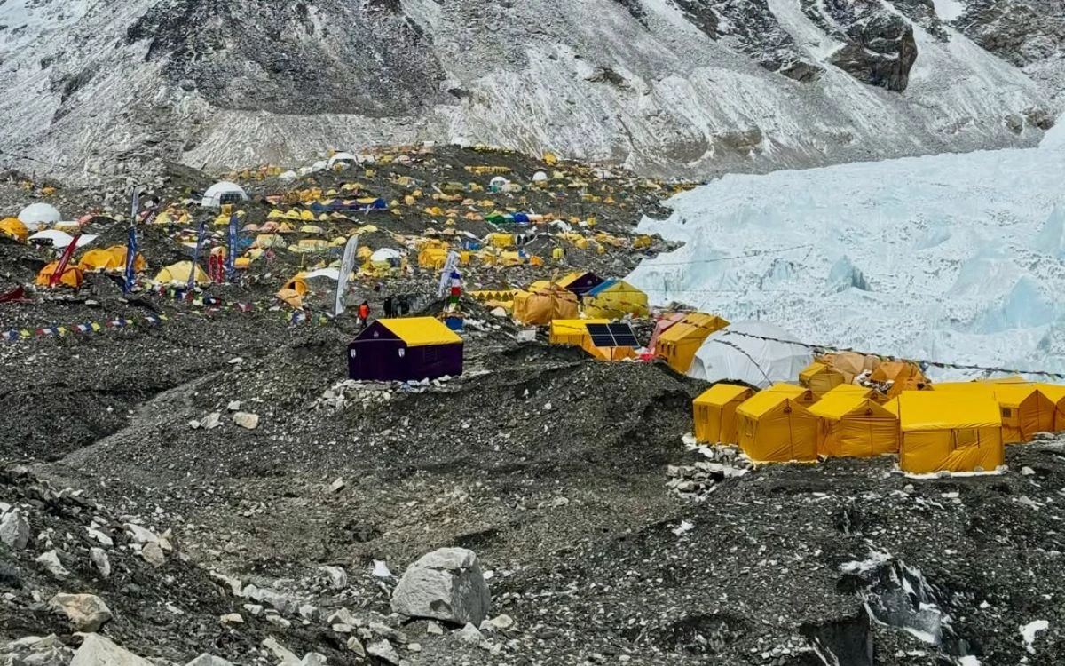 Everest Base Camp tent settlement.