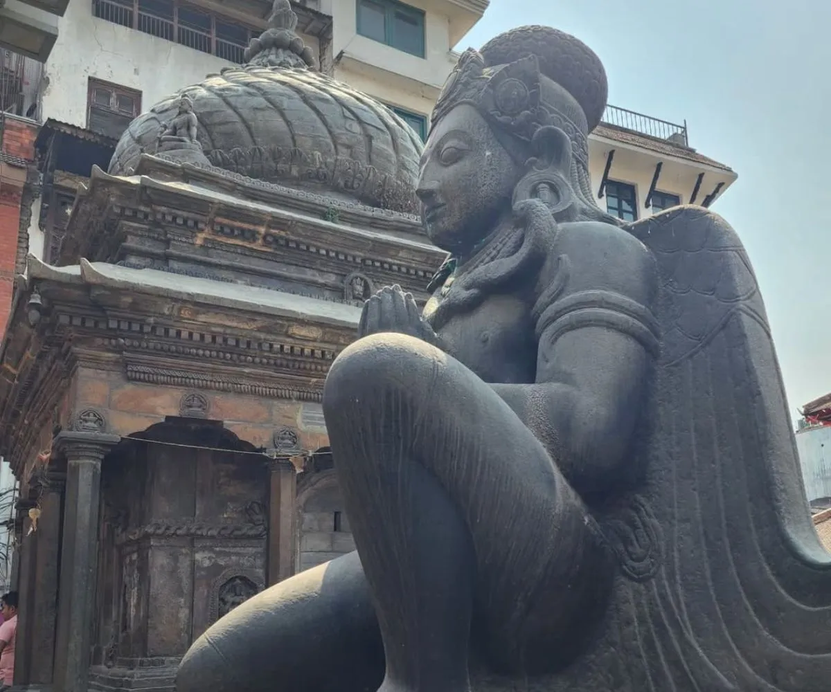 Garuda Statue and Temple in Durbar Square