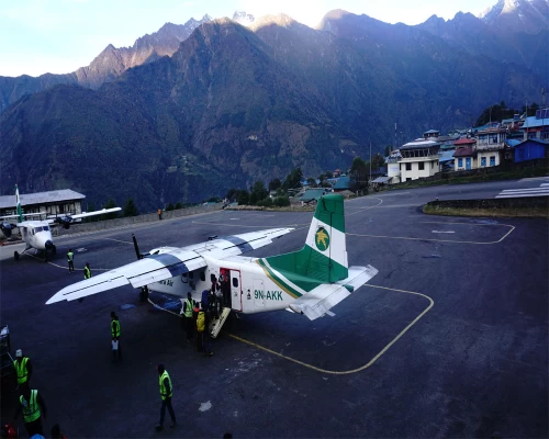 Lukla, A Plane Ready To Tak